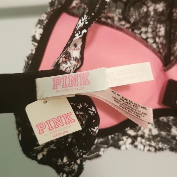 PINK Victoria's Secret Bra High Neck Halter Extra Small New - Picture 6 of 8